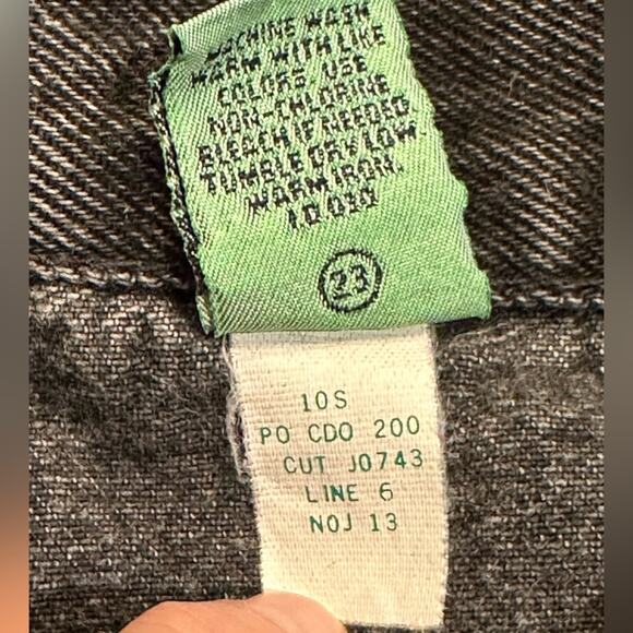 Vintage Gitano Size 10 Short Black Wash Loose Fit jeans - Picture 6 of 8